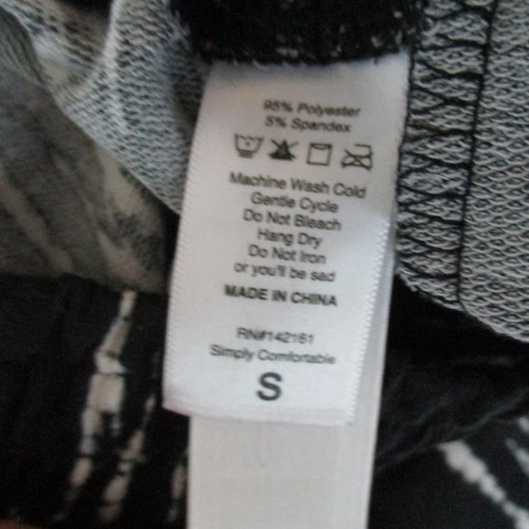 LuLaRoe Jax NWOT SMALL Black White Gray Joggers Sweatpants - Picture 4 of 6